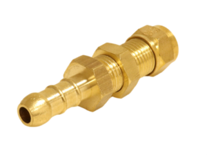 Bulkhead Fitting – 8mm LPG Gas Nozzle To 8mm (5/16″) Copper Gas Pipe